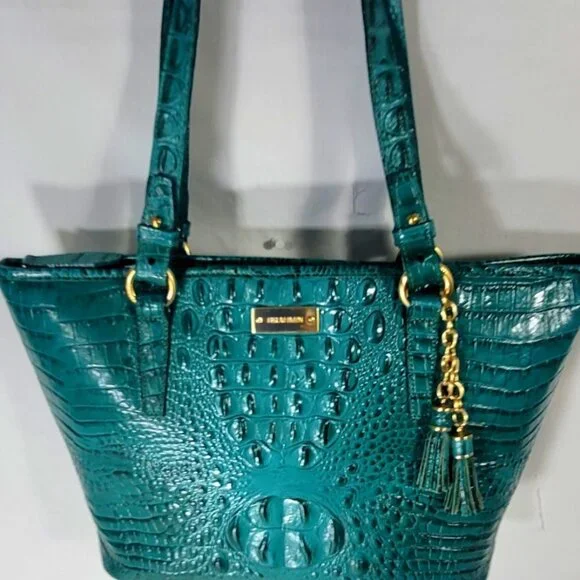 Brahmin Teal Shoulder Bag and Wallet Set - Picture 2 of 15